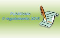 Pubblicato il regolamento 2016